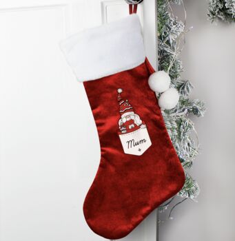 Personalised Gonk Family Red Christmas Stocking, 4 of 5