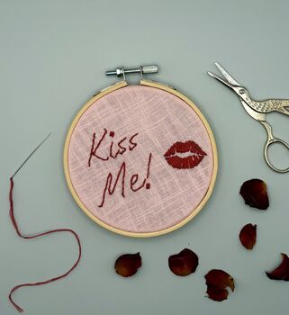 Kiss Me Mini Embroidery Kit, 3 of 4