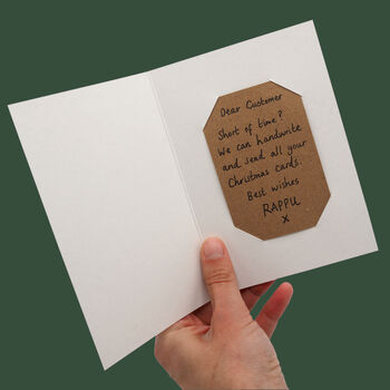 Reusable Eco Friendly Christmas Squirrel Card Blank Inside Or Optional Handwritten Message, 5 of 7