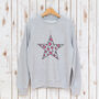 Leopard Print Star Ladies Sweatshirt With Pink Neon, thumbnail 2 of 5
