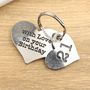 21st Birthday Gift Personalised 2pc Heart Key Ring, thumbnail 5 of 12
