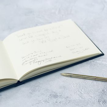 Beautifully Bespoke Guest Book With Crisp Font, 4 of 12