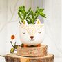 Woodland Fox Planter Plant Pot Animal Birthday Gift, thumbnail 1 of 4