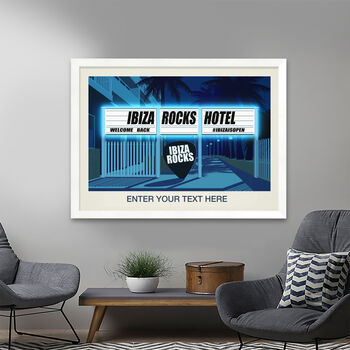 Personalised Ibiza Rocks Hotel Poster, 2 of 6