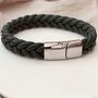 Mens Personalised Leather Bracelet, thumbnail 2 of 3