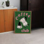 Coffee Club Print In Green, thumbnail 2 of 3