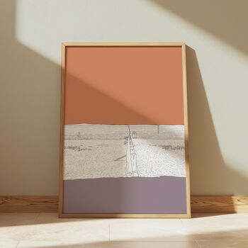 Portobello Beach Block Colour Edinburgh Art Print A4, 2 of 4