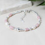 Pink Opal And Pearl Sterling Silver Bracelet, thumbnail 2 of 5