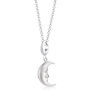 Sterling Silver Moon Charm Necklace, thumbnail 2 of 8