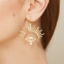 Big Evil Eye Brass Charm Gold Plated Sterling Silver, thumbnail 1 of 6