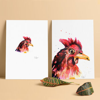 Inky Chicken Illustration Print, 9 of 12