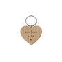 Send With Love 'Our First Home' Oak Heart Keyring, thumbnail 2 of 2