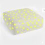 Hand Painted Linen Floor Cushion Cube In Polka Dot Print, thumbnail 11 of 12
