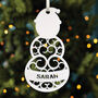Personalised Spiral Snowman Christmas Tree Decoration, thumbnail 4 of 6