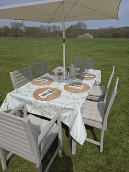 Wild Bamboo Outdoor Tablecloth With Parasol Hole, 4 of 6