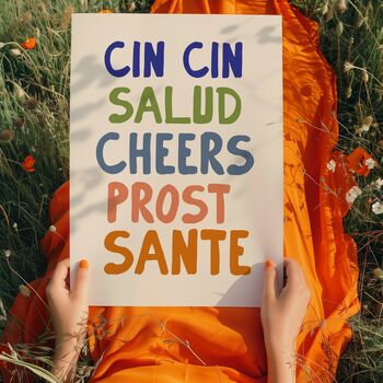 Cin Cin Salud Cheers Print, 3 of 3