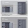 Grey Wooden Storage Cabinet With Four Drawers, thumbnail 9 of 12