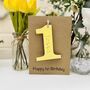 Personalised First 1st Birthday Wooden One Gift Card, thumbnail 7 of 7