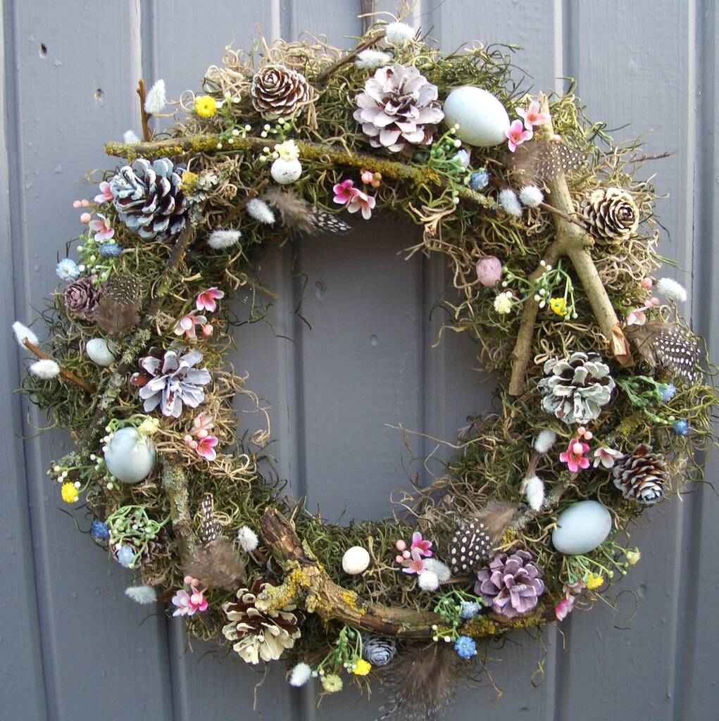 Spring Easter Wreath For Home Wall Door Decoration, 1 of 2