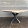 Reclaimed Industrial Pedestal Dining Table 330, thumbnail 5 of 6