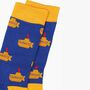 Men's Yellow Submarine Bamboo Socks, thumbnail 3 of 4