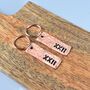 22nd Anniversary Solid Copper Key Ring Gift, thumbnail 3 of 12