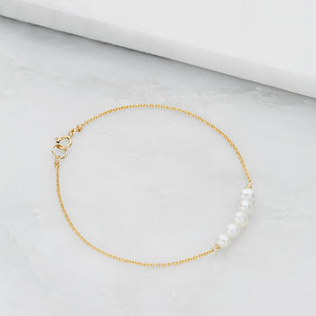 Delicate Silver, Rose Or Gold Pearl Cluster Bracelet, 3 of 10