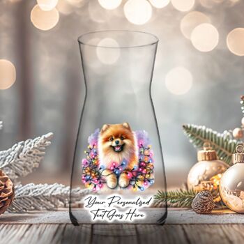 Personalised Pomeranian In Christmas Lights, 9 of 10