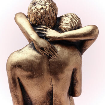 G Decor Lovers Embrace Romantic Bronze 3D Candle, 4 of 6