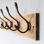 Wood Coat Rack With Antique Aged Acorn Top Hooks, thumbnail 1 of 3