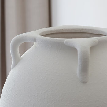 Extra Large Round White Vase With Handles, 2 of 3
