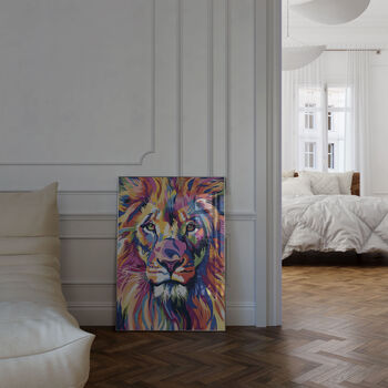 Pop Art Colourful Lion Print, 3 of 8