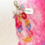 Personalised Bag Charm With Rainbow Links, thumbnail 2 of 9