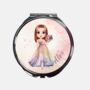 Personalised Compact Mirror With Cartoon Lady And Name, thumbnail 6 of 7