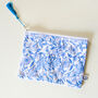 Quilted Block Print Pouches, Fair Trade Zipper Purses Ethically Handmade In India, thumbnail 1 of 8