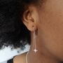 Starburst Threader Earrings, thumbnail 3 of 8