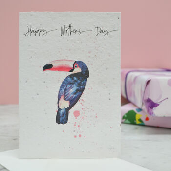 Mothers Day Plantable Seed Paper Toucan Card, 5 of 7