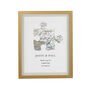 Anniversary Map Puzzle Oak Framed Print For Couples, thumbnail 2 of 2
