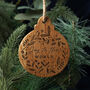 Oak Hanging Bauble 'Joy To The World' | Festive Decoration | Tree Hanger | Wall Hanger | Hanging Sign, thumbnail 1 of 2