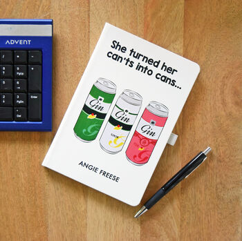 'She Turned Her Can'ts Into Cans' Funny Gin Notebook, 3 of 8