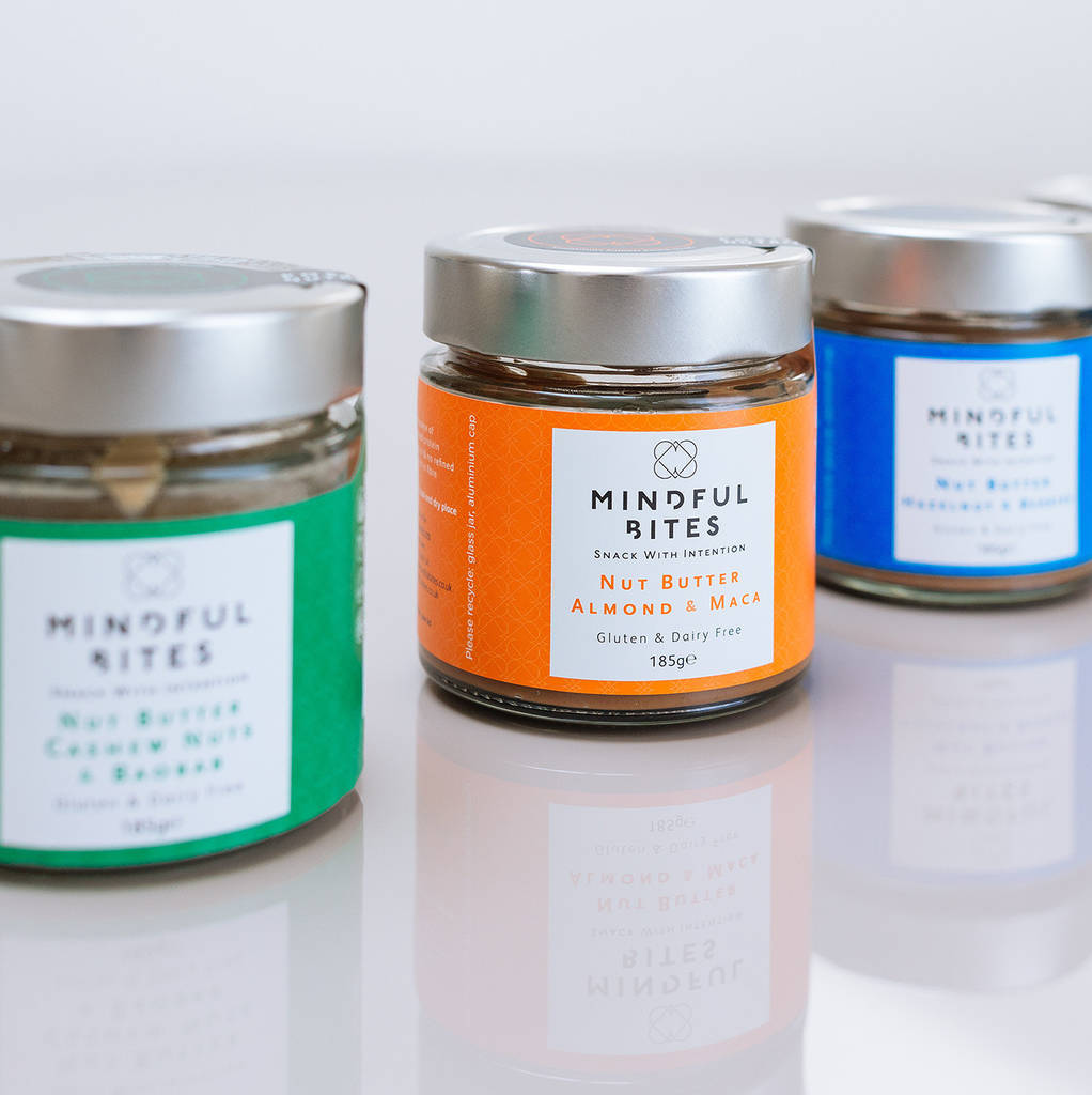 four jar nut butter gift box by mindful bites