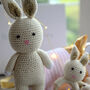 Organic Bunny Toy Baby Gift Set, thumbnail 2 of 7