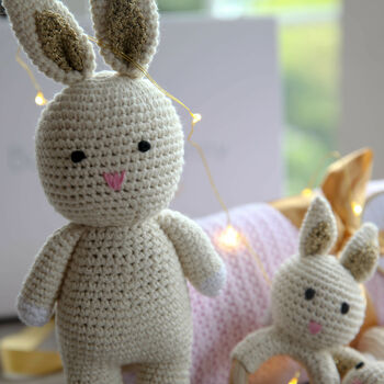 Organic Bunny Toy Baby Gift Set, 2 of 7