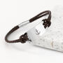 Personalised Men's Anchor Statement Leather Bracelet, thumbnail 8 of 11