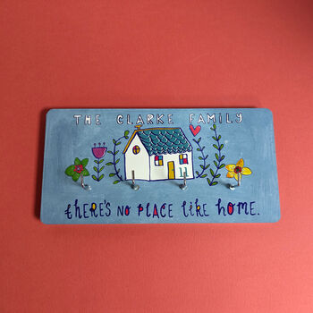 Personalised 'There's No Place Like Home' Key Holder, 9 of 12