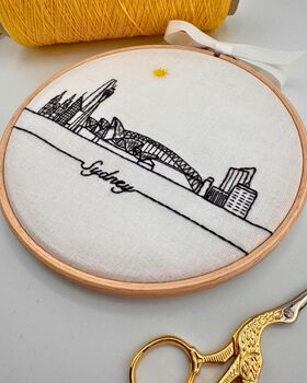 Sydney Skyline Beginners Embroidery Kit, 6 of 11