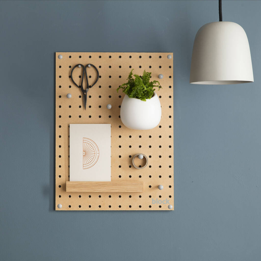 Pegboard With Wooden Pegs, Small By Block Design