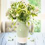 Green And White Dipped Ceramic Jug Vase, thumbnail 3 of 10