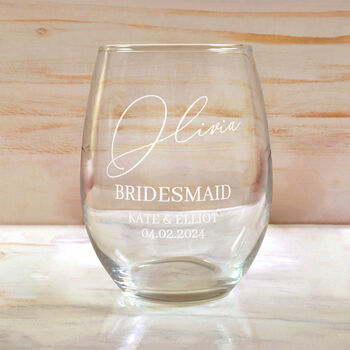 Bridal Party Proposal Bottle Box And Glass Gift Set, 6 of 8