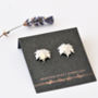 Maple Leaf Earrings In Sterling Silver, thumbnail 1 of 12